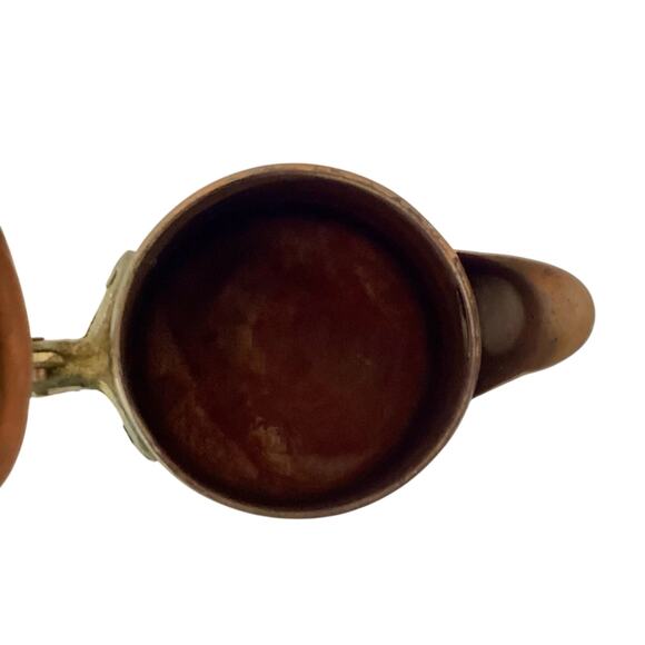 Vintage Copper Pitcher With Hinged Lid - Picture 5 of 6